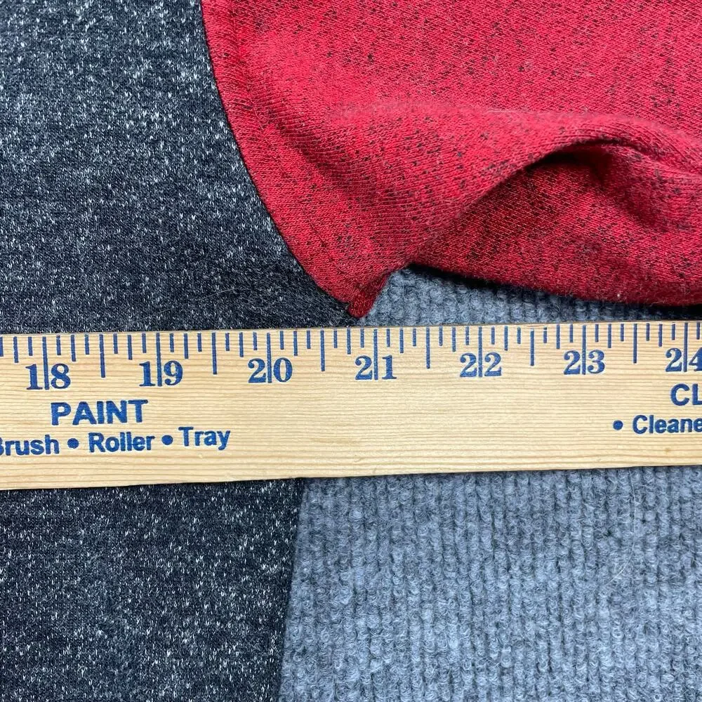 GM Chevrolet Hoodie Adult Medium 38/40 Distressed Gray/Red Drawstring Muscle Car